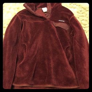 Patagonia Maroon snap T pullover Medium